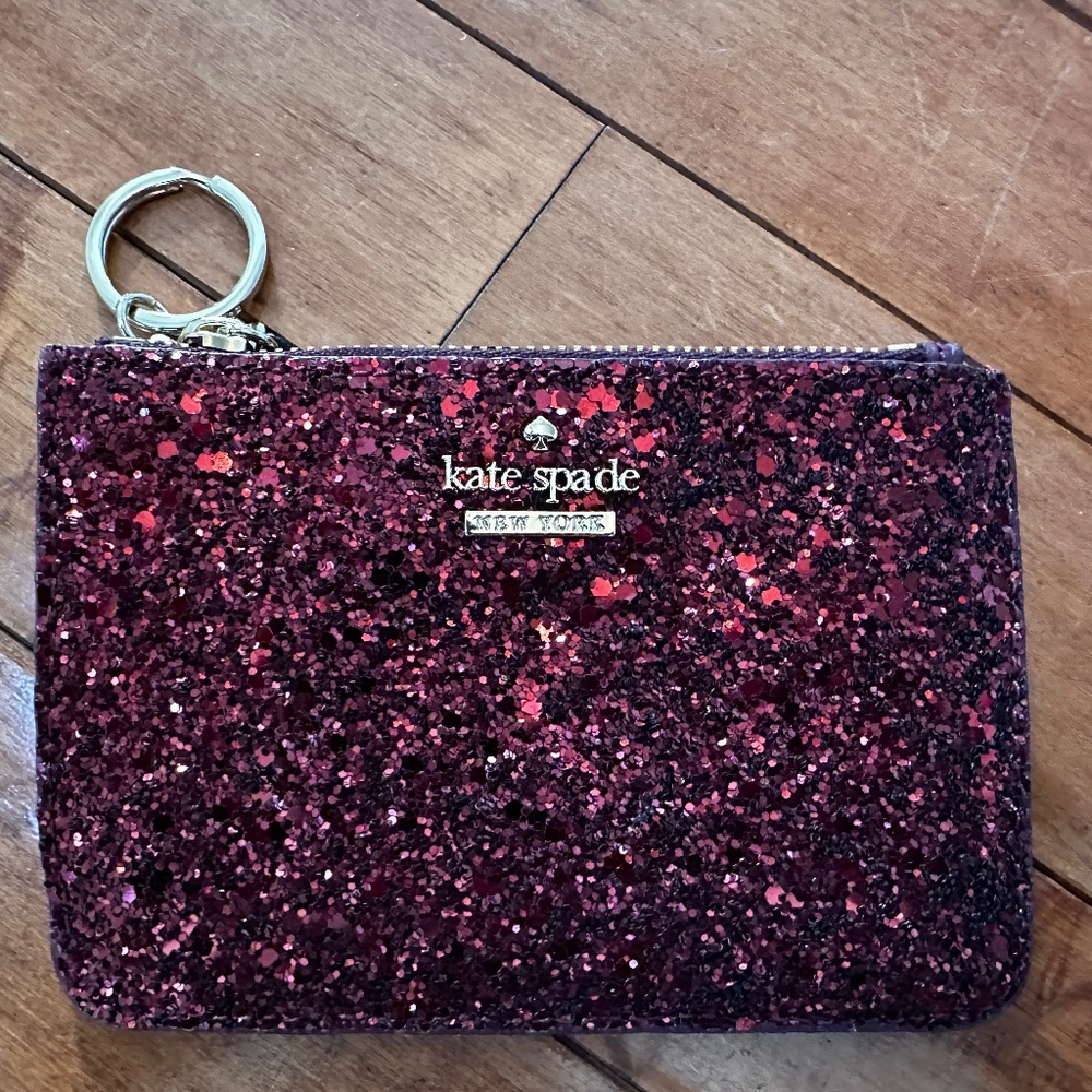 Brand New Without Tag - Kate Spade Keychain Wallet - Burgundy